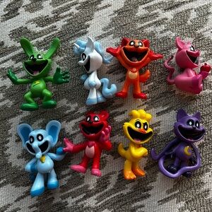 Poppy Playtime Figures X8 Smiling Critters Cake Toppers Catnap Dogday Hoppy